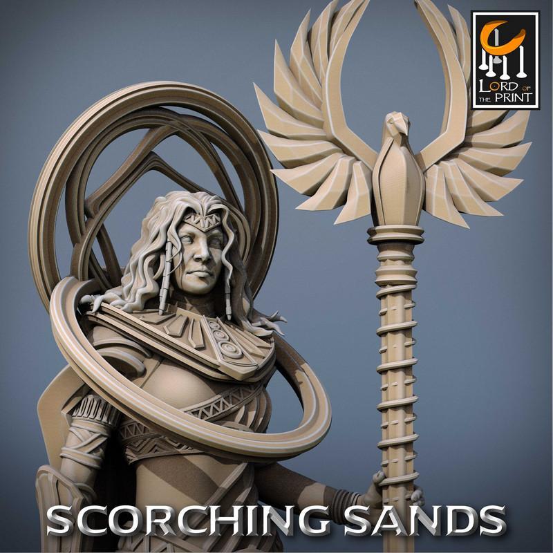 焚沙之印——埃及公主 3D打印模型|Lord of the Print – Scorching Sands – Egyptian Princess Head – 3D Print Model