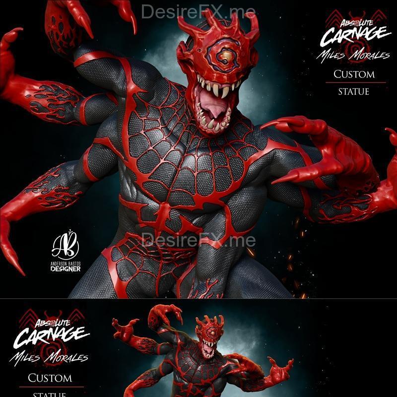 绝对狂暴——迈尔斯·莫拉莱斯 3D打印模型|Absolute Carnage – Miles Morales – 3D Print Model STL