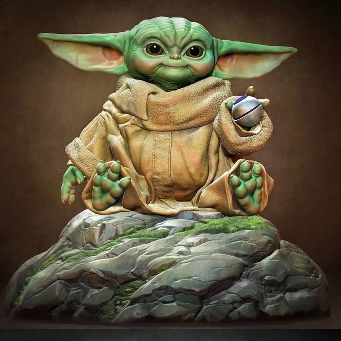 曼达洛人：格鲁 3D打印模型|Grogu – The Mandalorian – 3D Model Print