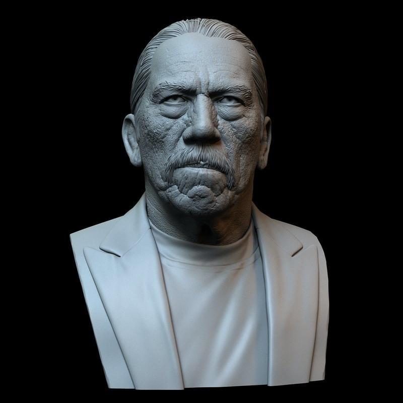 丹尼·特里约《 machete 》Sid Naique 3D打印雕塑模型|Danny Trejo – Machete – Sid Naique – 3D Print Bust