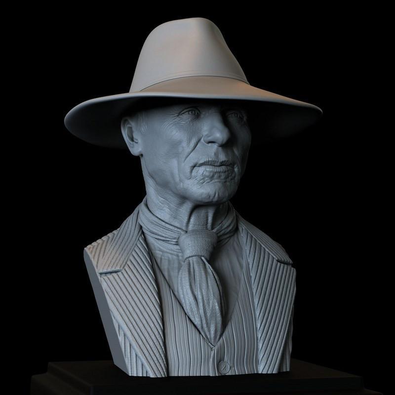 埃德·哈里斯 西世界 西德·纳伊克 3D打印雕塑|Ed Harris – Westworld – Sid Naique – 3D Print Bust