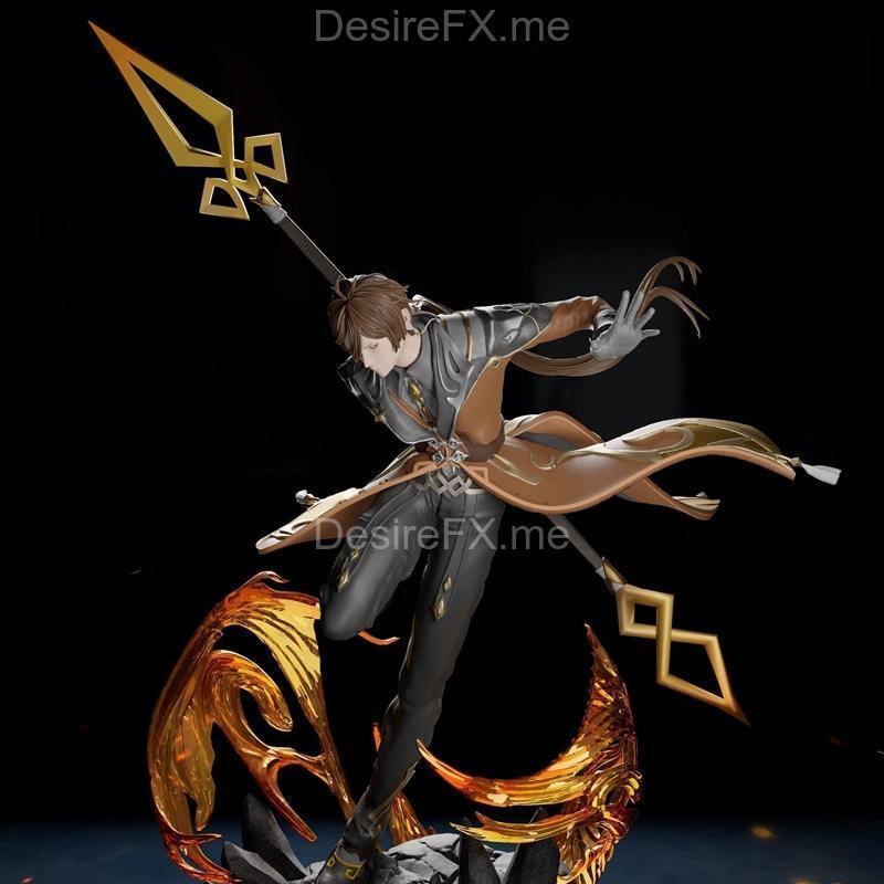 钟离-动漫角色-3D打印模型|Zhongli – Fan art Statue – 3D Print Model STL