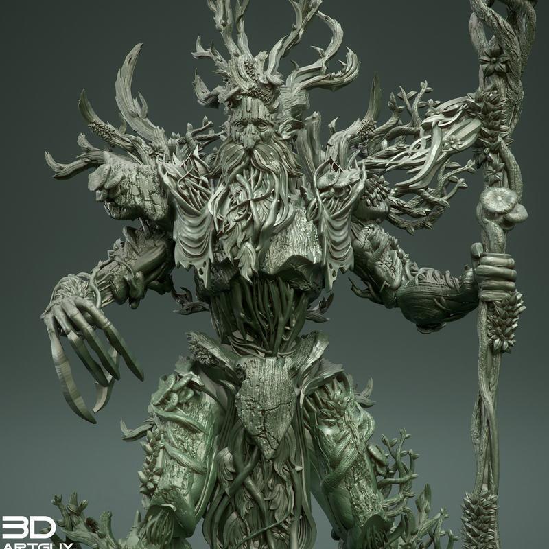 3D打印模型：动漫游戏角色精摹——Ent 3D打印作品集|3DArtGuy – Ent – 3D Print Model