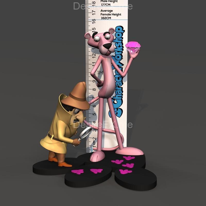 粉红豹 - 3D打印模型 STL|Pink Panther – 3D Print Model STL