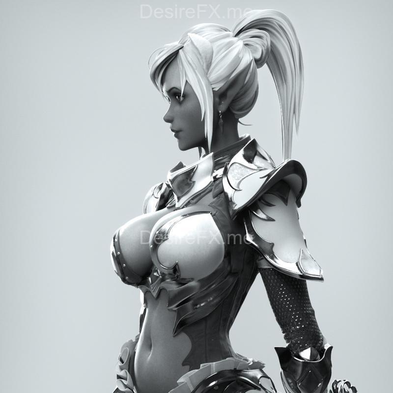 玛丽亚 - 黑暗精灵 - 3D打印模型|Maryia – Dark Elf – 3D Print Model STL