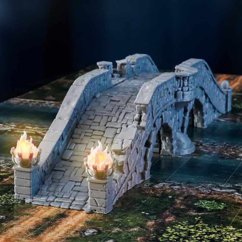 黑卷轴游戏迷你模型-塔罗城-可模块化桥梁-3D打印|Black Scrolls Games Miniatures – City of Tarok – Modular Bridge – 3D Print