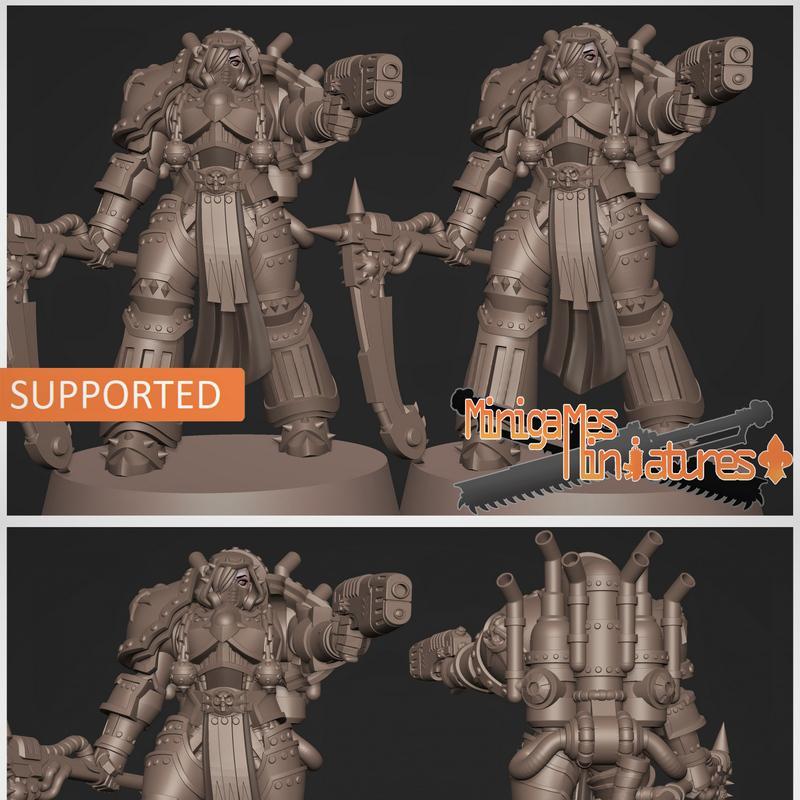 迷你游戏动漫-mortarion萌娘3D打印模型|Minigames Miniatures Mortarion Waifu Anime Figurine – 3D Print Model