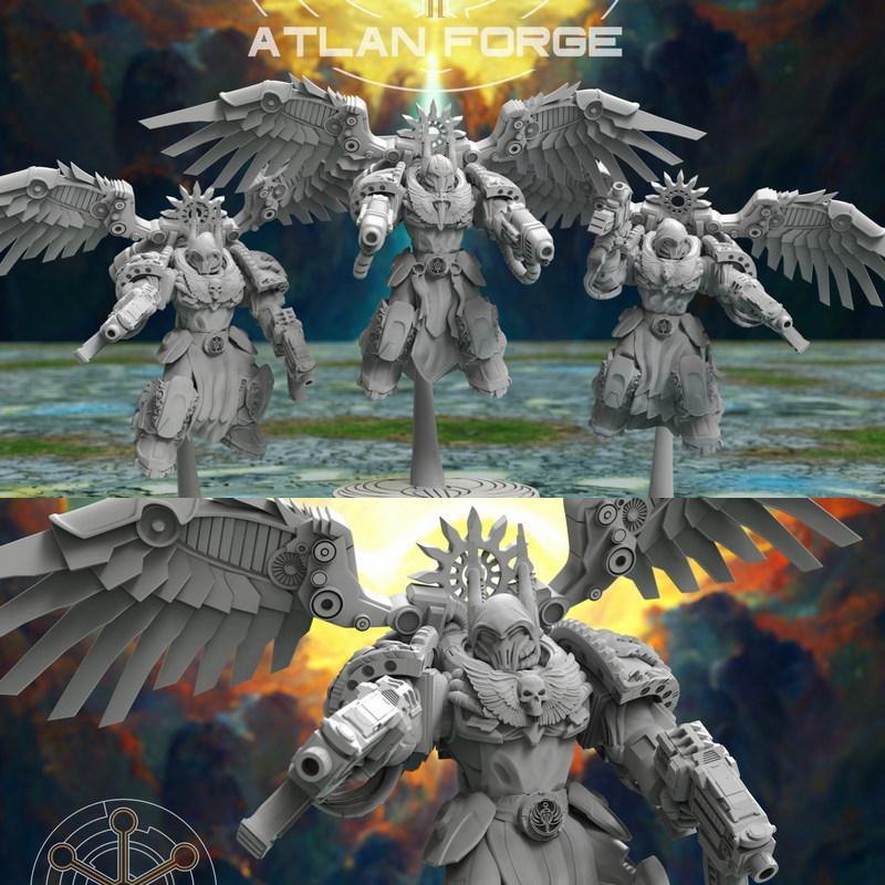 Atlan Forge出品 《天使赛菲拉》3D打印模型|Atlan Forge – Angelic Seraphim – 3D Print Model