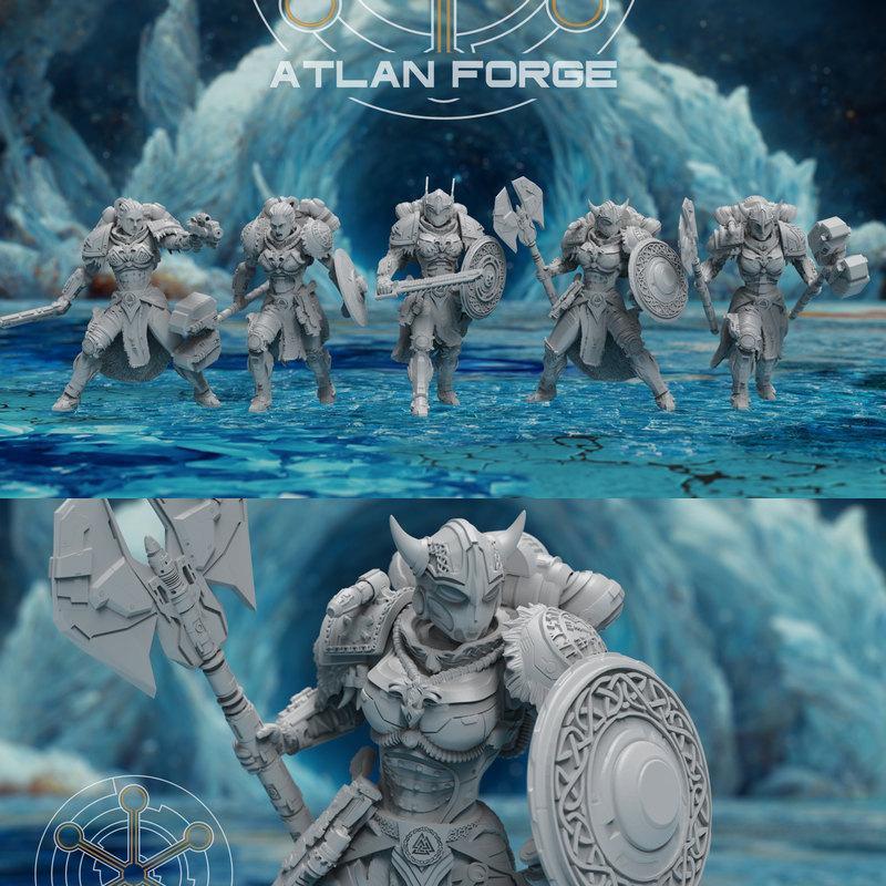 阿斯加德盾女战士 3D打印模型|Atlan Forge – Asgardian Shield Maidens – 3D Print Model