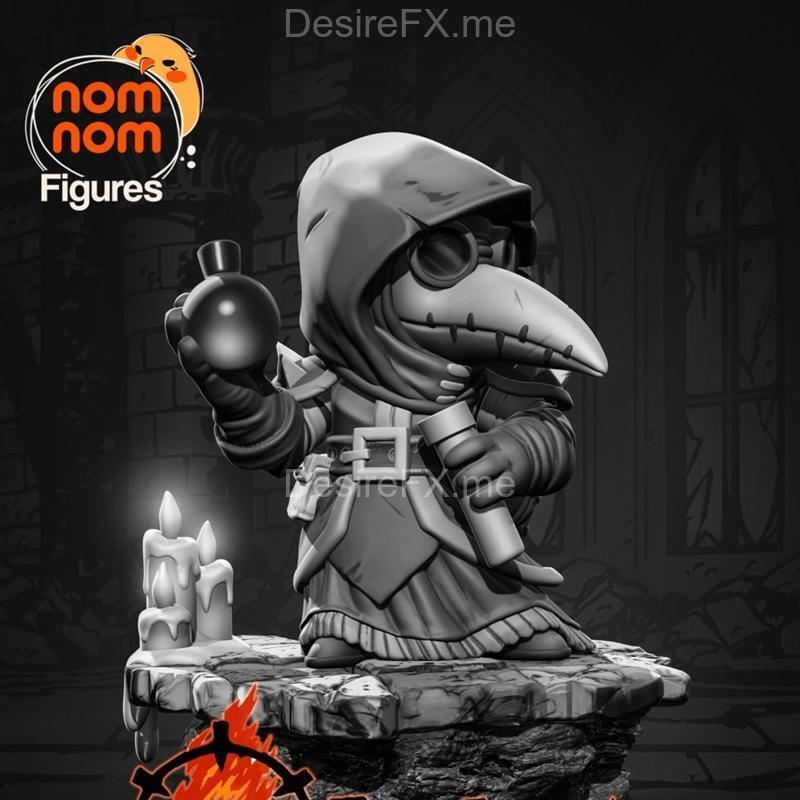 3D打印模型：darkest dungeon小恶魔医生玩偶|Nomnom Figures – Chibi Plague Doctor – Darkest Dungeon – 3D Print Model STL