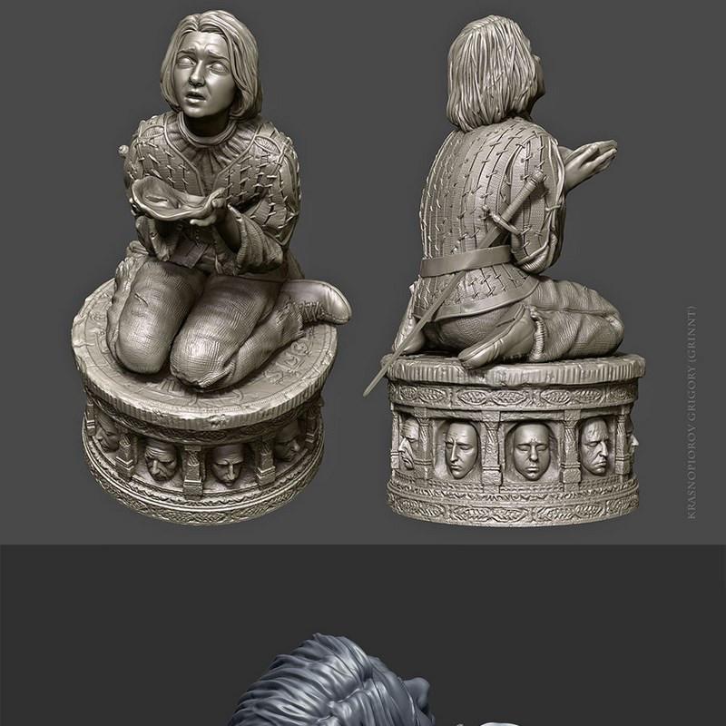 《冰与火之歌·arya斯塔克 3D打印模型》|Arya Stark – Game of Thrones – 3D Model Print STL