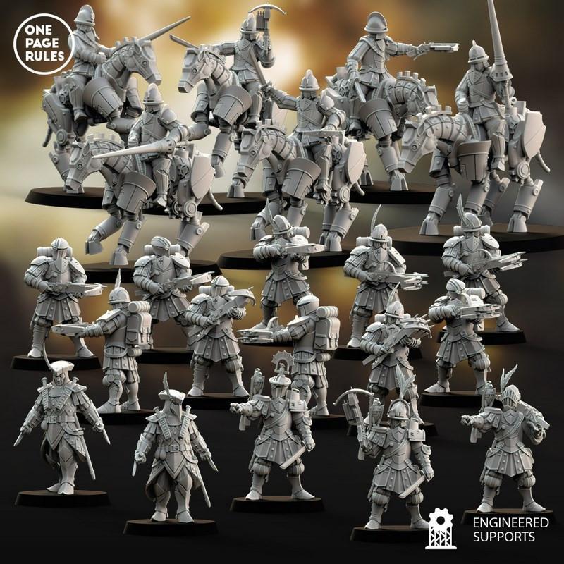 芬奇公国 3D打印迷你模型套装|One Page Rules – Duchies of Vinci – 3D Print Miniature Bundle