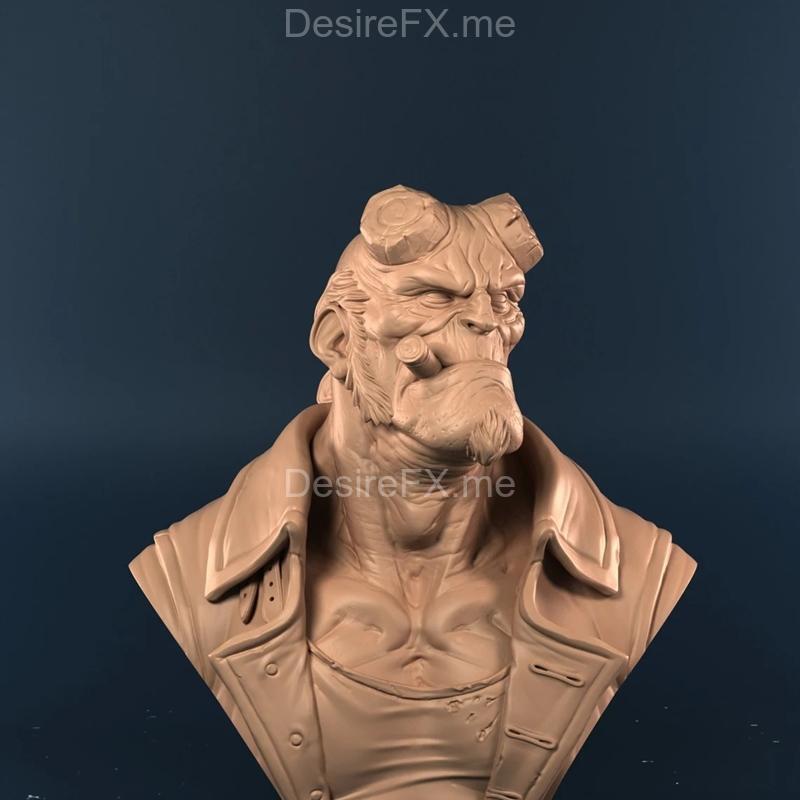地狱boy 3D打印模型|Hell Boy Bust – 3D Print Model STL