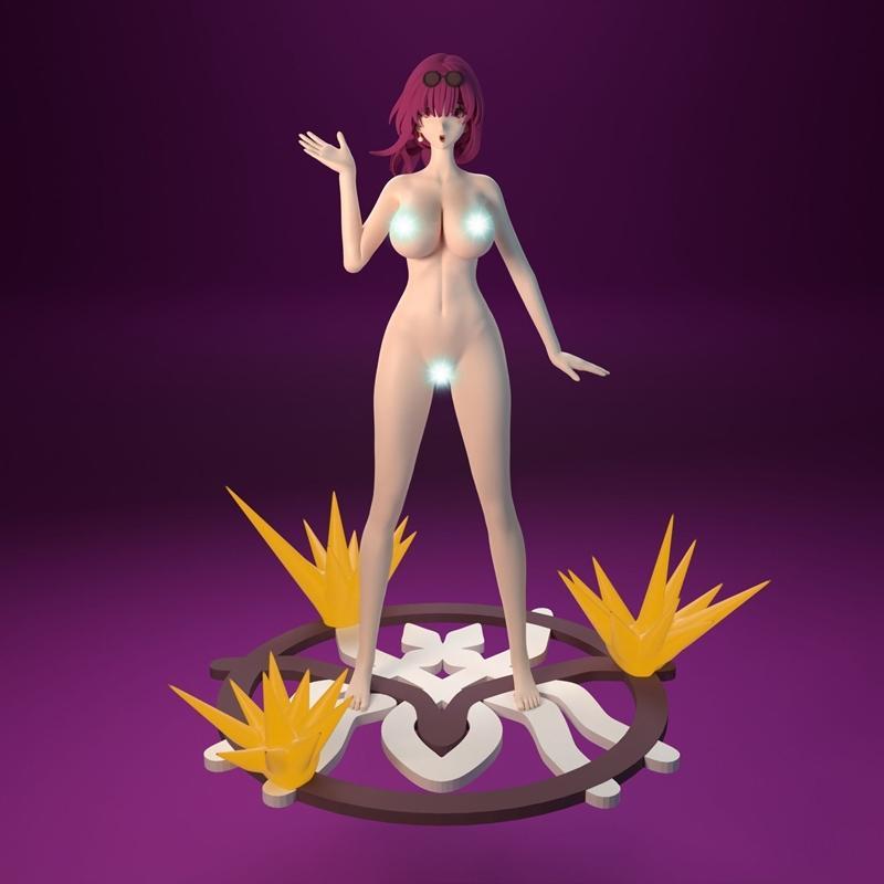 荣耀之战3D打印模型：星穹铁道角色雕塑|Kafka from Honkai Star Rail – 3D Print Model STL