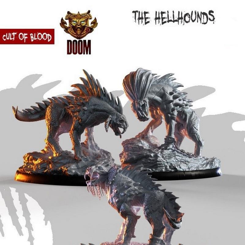 地狱犬——3D打印模型|The Hellhounds – 3D Print Model