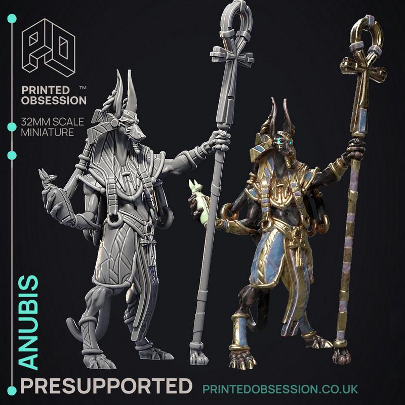 古埃及之王阿努比斯 3D打印模型|Printed Obsession – Court of Anubis – Anubis – 3D Print Model