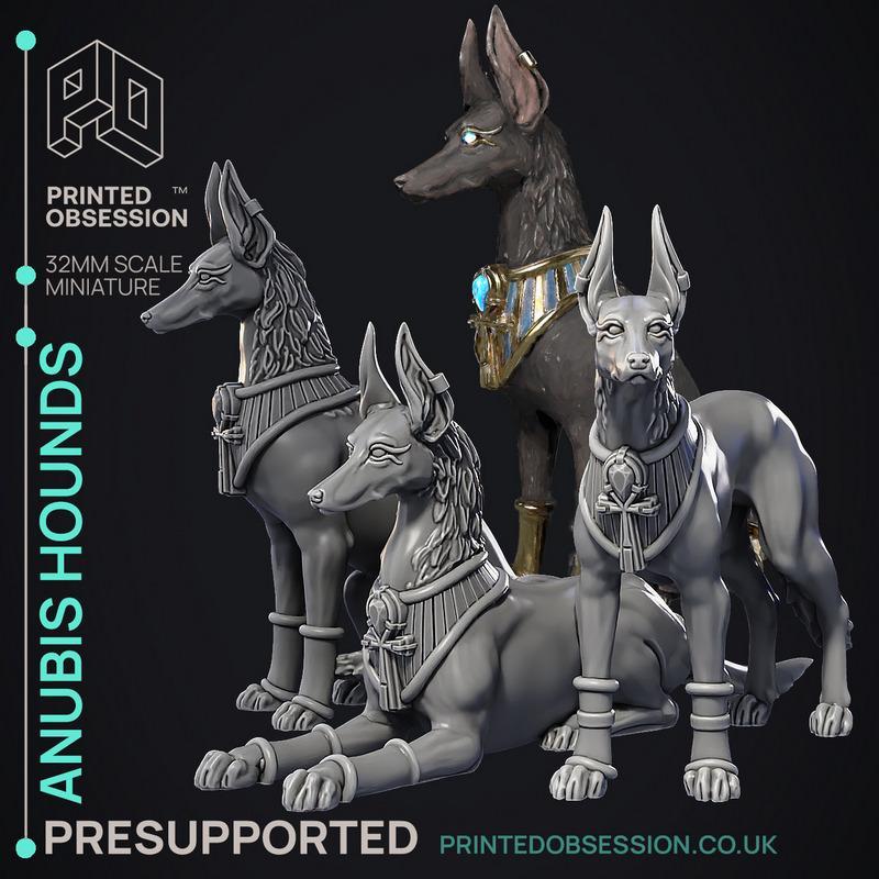 安布西法庭 3D打印模型：安布西猎犬|Printed Obsession – Court of Anubis – Anubis Hounds – 3D Print Model
