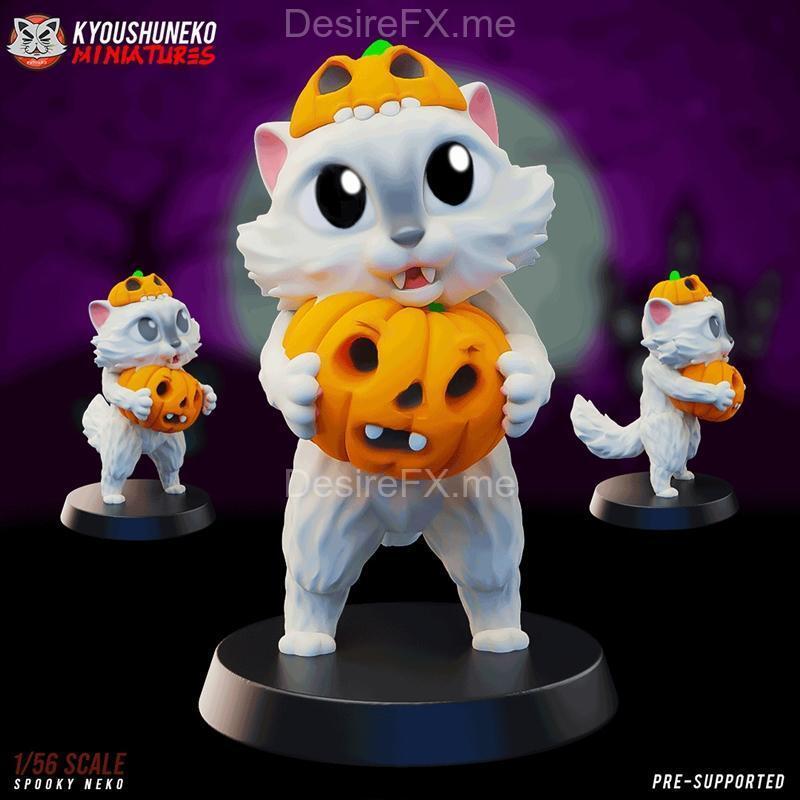 诡异猫妖 3D打印模型|Spooky Neko – 3D Print Model STL