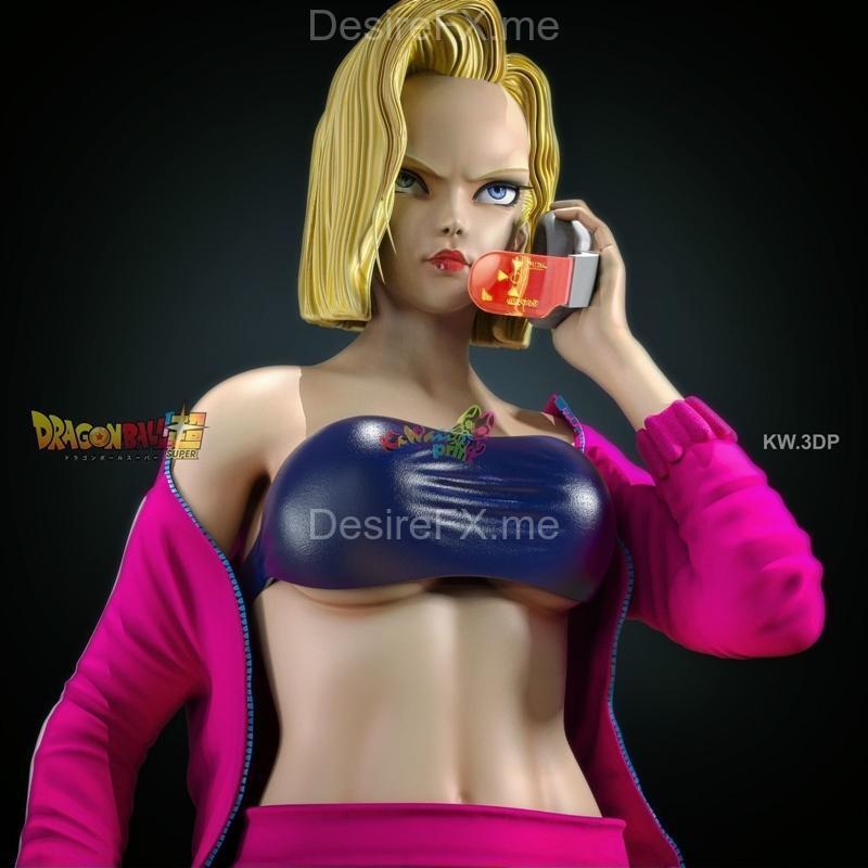 Kw3DP - 一之龙安卓18 3D打印模型|Kw3DP – Android 18 dbz – 3D Print Model STL