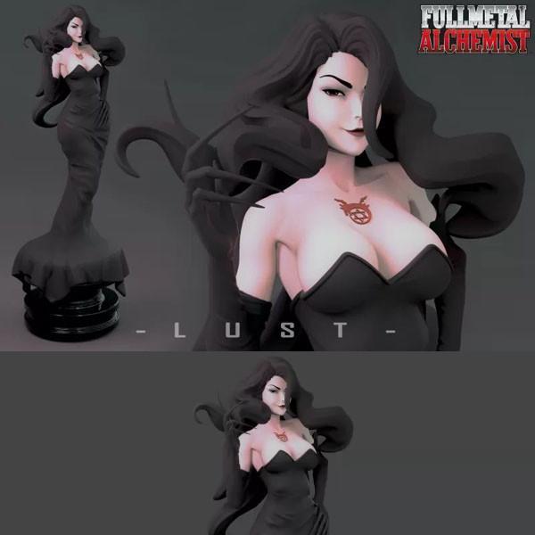 Fullmetal Alchemist – Lust Statue 3D Printed