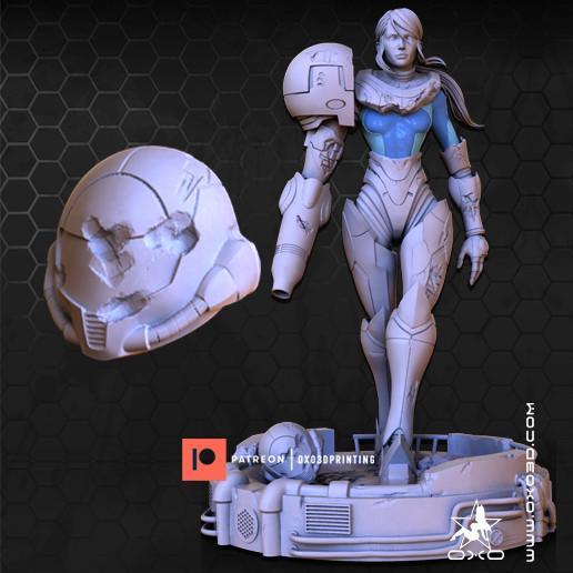 萨姆斯·阿拉恩 - 超级马里奥 - 3D打印模型|Samus Aran – Metroid – Nintendo – 3D Model Print