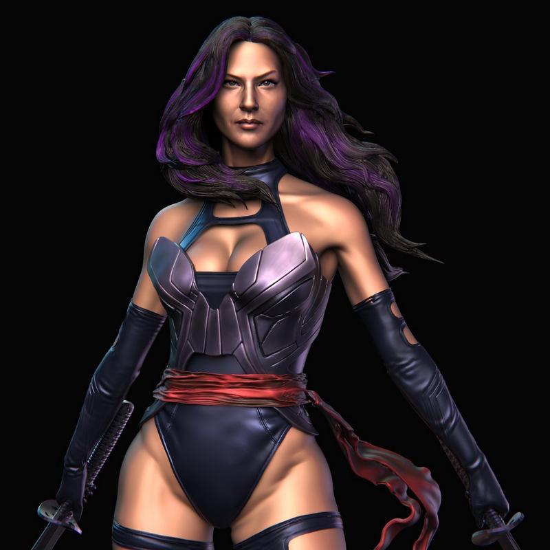 奥利维亚·门恩 饰演的 Psylocke 3D打印模型|Megha L – Psylocke – Olivia Munn – 3D Print Model