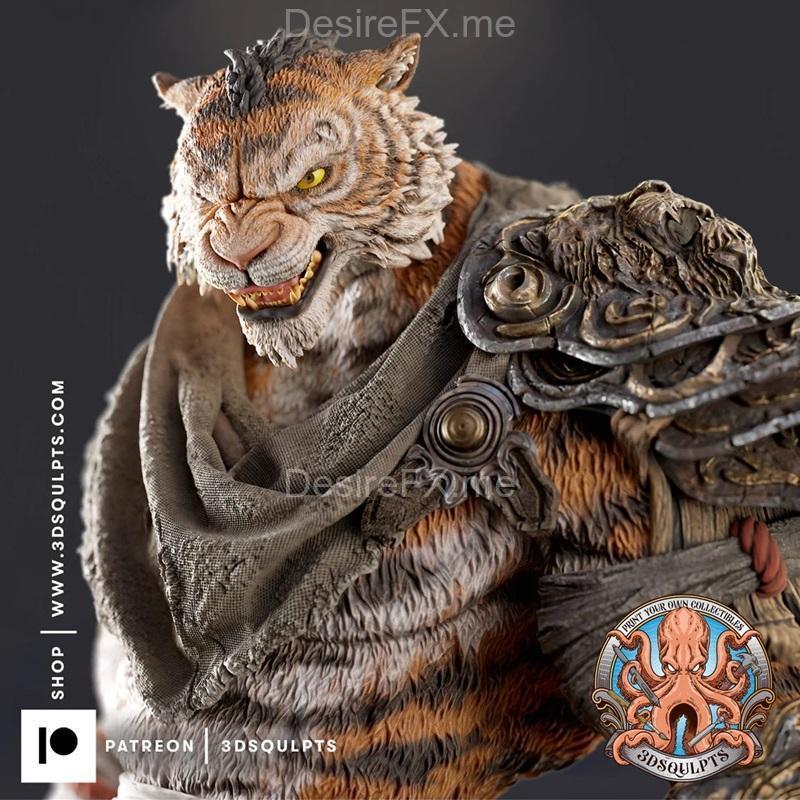 3D打印模型：精英虎战士|3dsqulpts – Elite Tiger Warrior – 3D Print Model STL