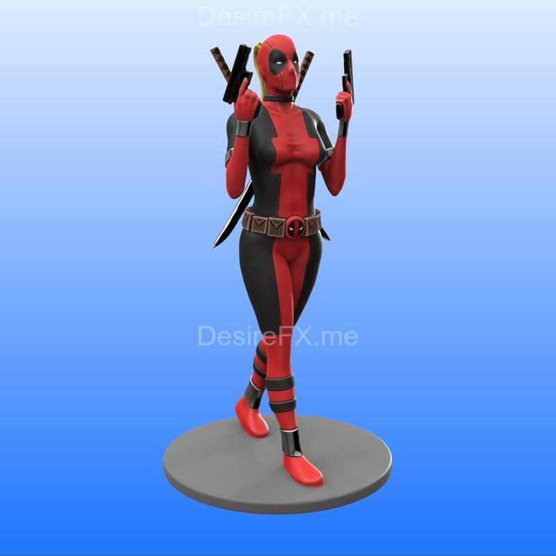 3D打印模型：女版Deadpool与性感Deadpool|Lady Deadpool and Sexy Deadpool – 3D Print Model STL