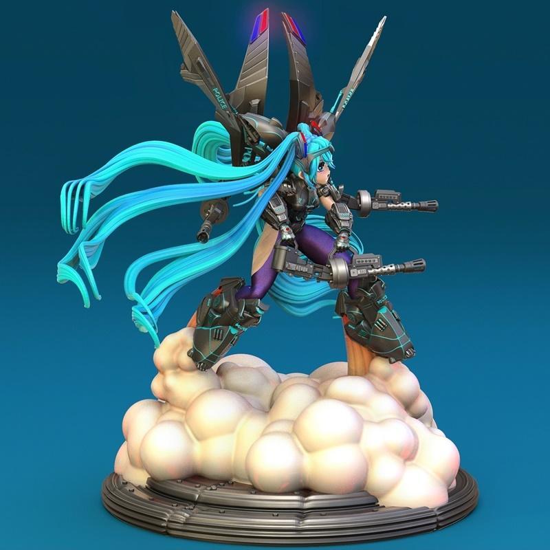 初音未来警察 3D打印模型|Miku Hatsune Police – 3D Print Model STL
