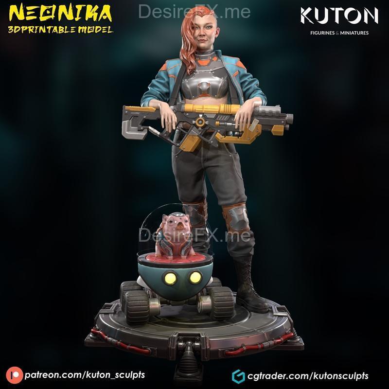 Kuton 3D打印模型：Neonika角色立体模型|Kuton – Neonika – 3D Print Model STL