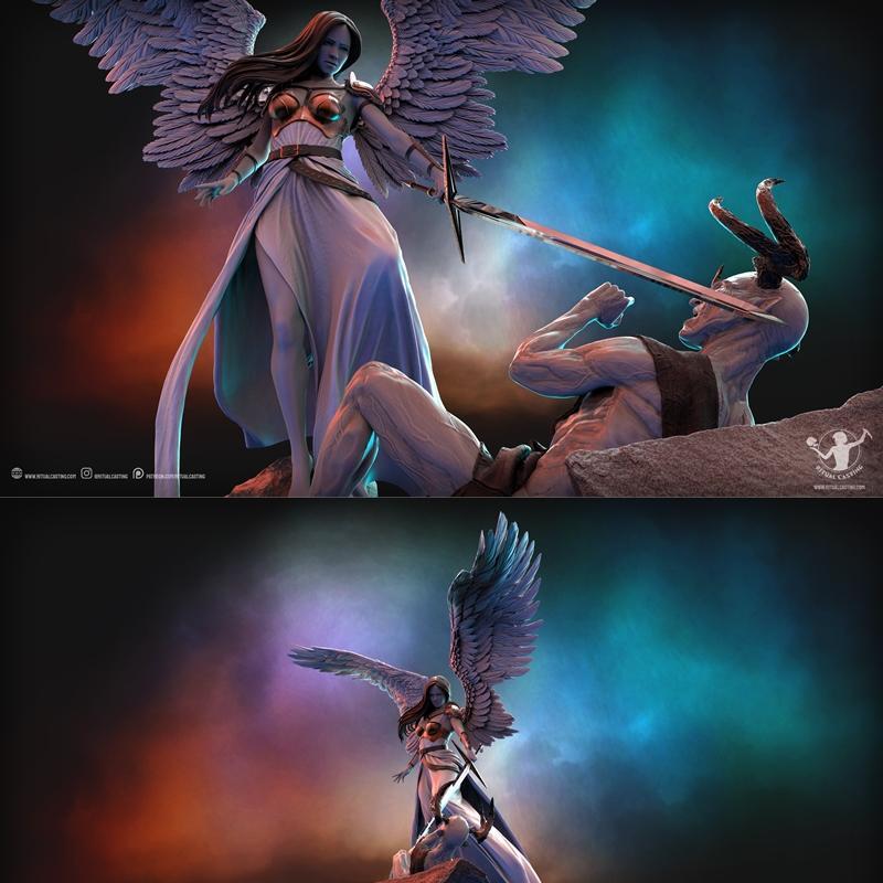 3D打印模型：审判之刻·天使玛丽（2023年8月）|Ritual Casting – Judgement – Angelic Mary August 2023 – 3D Print Model STL