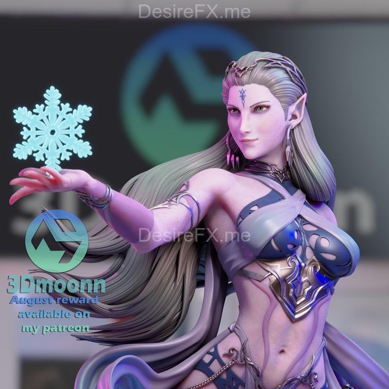 3D打印模型：最终幻想 Shiva 可打印雕塑|3Dmoonn – Shiva Final Fantasy – 3D Print Model STL