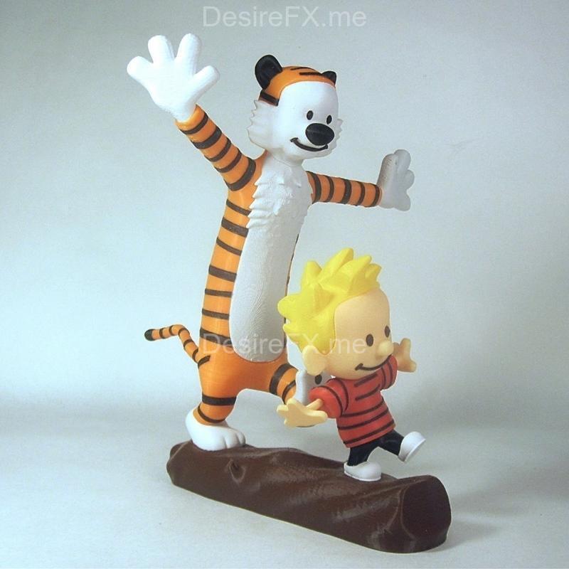 Calvins与霍博斯 3D打印模型|Calvin and Hobbes – 3D Print Model STL