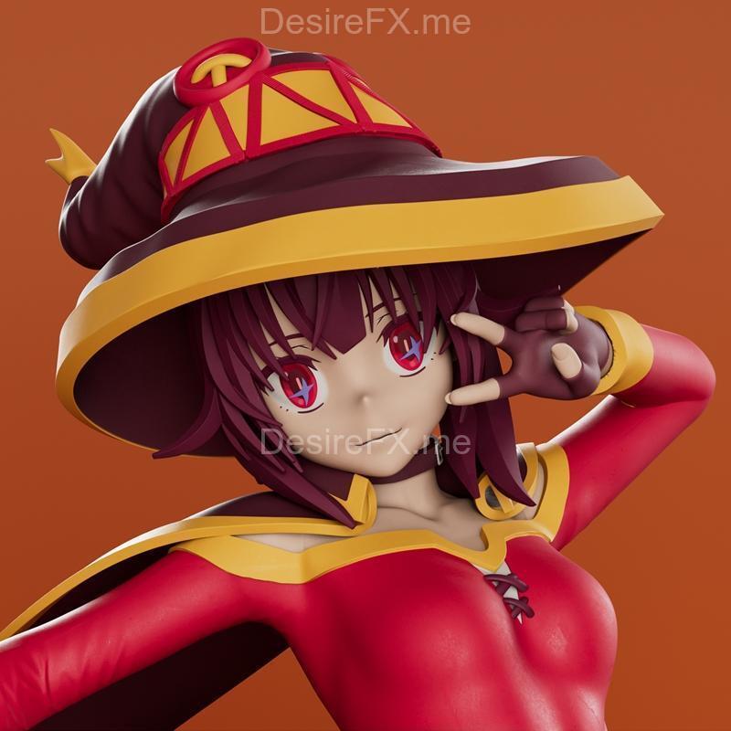 梅露咪——《物语系列》3D打印模型|Megumin – Kono Subarashii – 3D Print Model STL