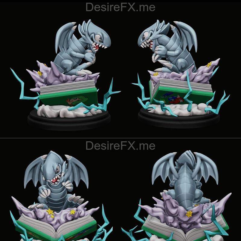 蓝眼白龙 3D打印模型|Blue-Eyes Toon Dragon figure – yugioh – 3D Print Model STL