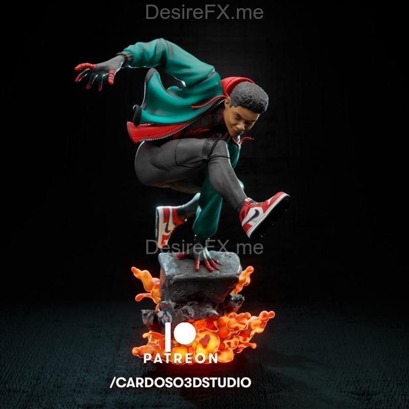 Ca 3d Studios - 美队 - 米尔士莫尔斯 3D打印模型|Ca 3d Studios – Spiderman – Miles Morales – 3D Print Model STL