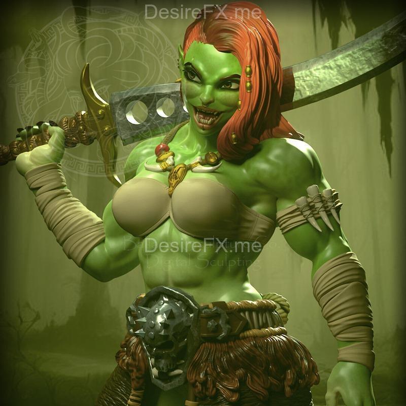 创意匠人Orc女孩3D打印模型|Orc Girl By Creative Geek MB – 3D Print Model STL