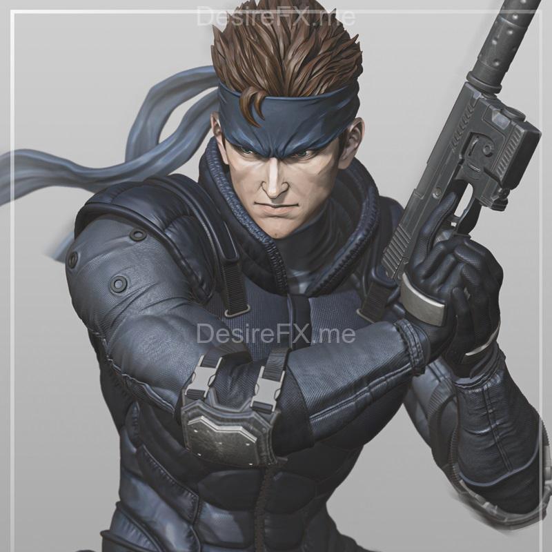 金属齿轮固体蛇 3D打印模型|Nomnom Figures – Solid Snake – Metal Gear Solid – 3D Print Model STL