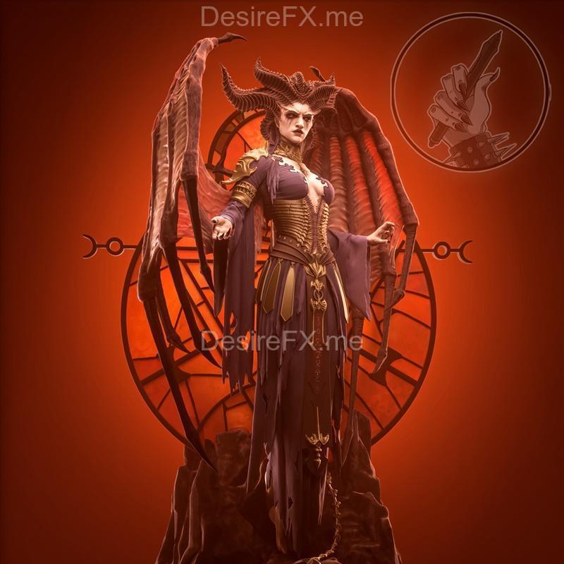 H3LL创作者 - 女神莉莉丝 - 3D打印模型|H3LL Creator – Lilith – 3D Print Model STL