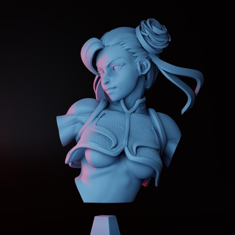 春丽 3D打印模型|Chun-Li by Henry Fabian Varon Cortes – 3D Print Model STL