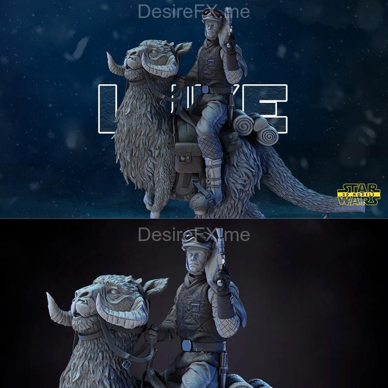 星球大战 刘易斯·天行者 冬装雕像 3D打印模型|Star Wars – Luke Skywalker Snowsuit Statue – 3D Print Model STL