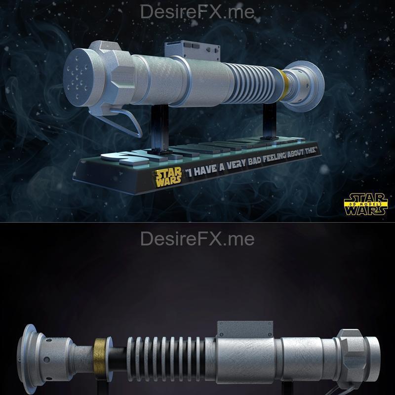 星球大战 李克光剑 3D打印模型|Star Wars – Luke Lightsaber Sculpture – 3D Print Model STL