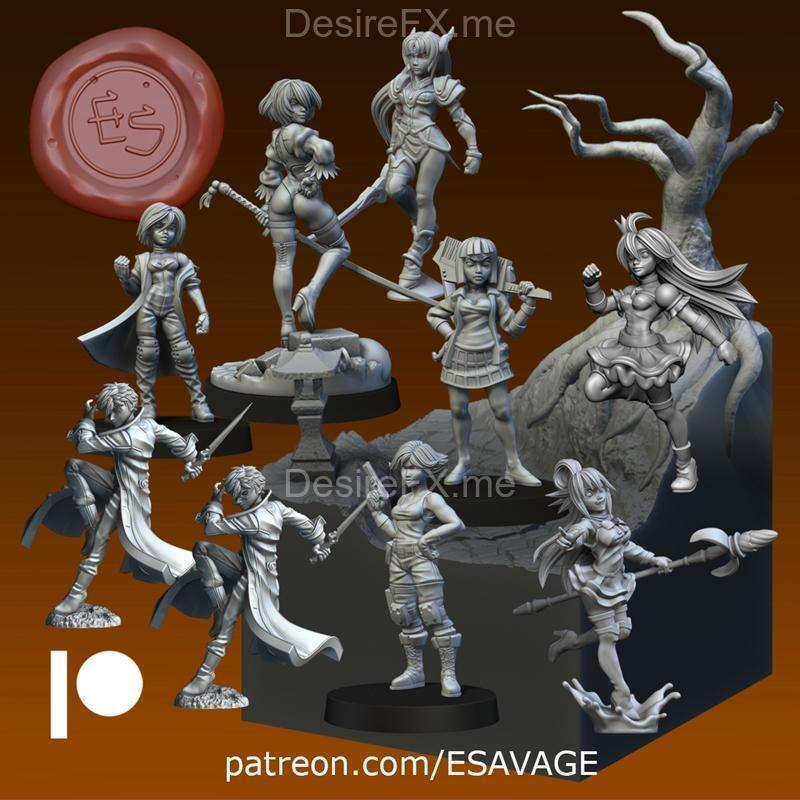 Ethan Savage Studios - 2023年8月 - 3D打印模型：动漫/游戏/电影角色名称|Ethan Savage Studios – August 2023 – 3D Print Model STL
