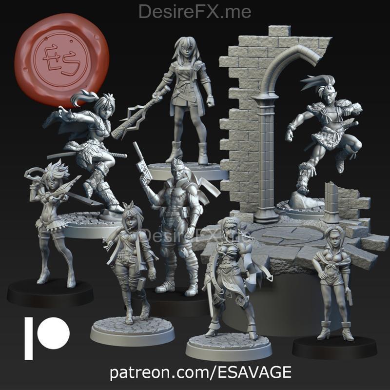 Ethan Savage Studios - 2023年7月 - 3D打印模型：动漫游戏角色STL文件|Ethan Savage Studios – July 2023 – 3D Print Model STL