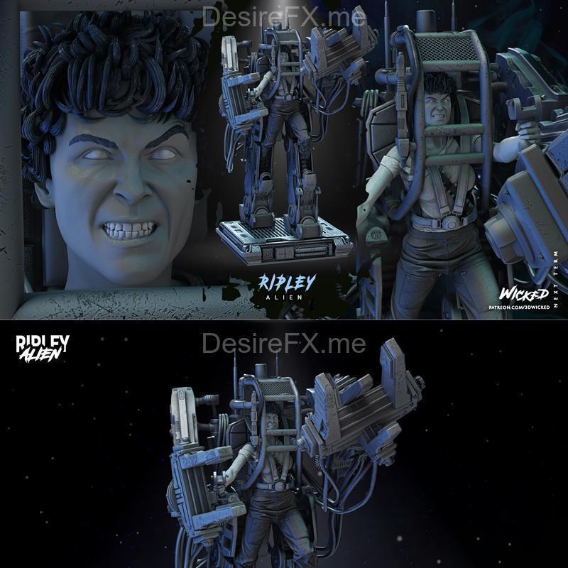 WICKED——力量装载机与里普利雕塑3D打印模型|WICKED – Power Loader and Ripley Sculpture – 3D Print Model STL