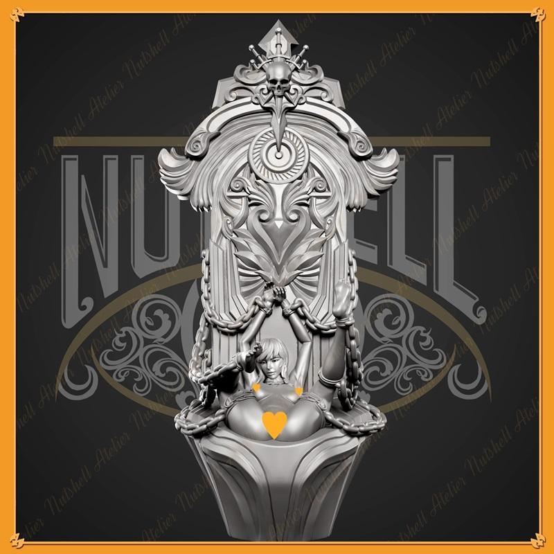Nutshell atelier – 龙族少女与服从者 3D打印模型|Nutshell atelier – Dragonic girl and An obedience – 3D Print Model STL