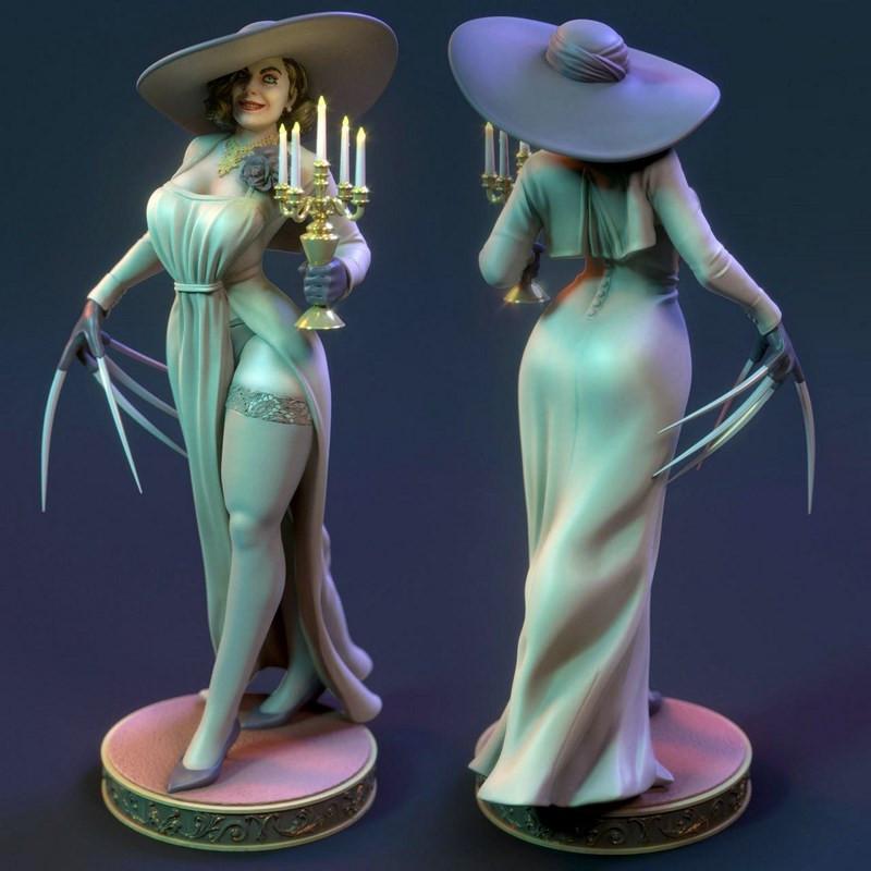 3D打印模型：《生化危机村庄》莉达米特雷斯库|Lady Dimitrescu – Resident Evil Village – Capcom – 3D Print Model