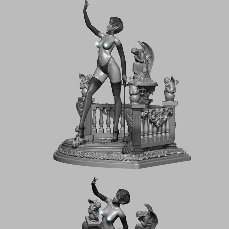 精灵修女 - 3D打印模型|Elf Nun – 3D Print Model STL