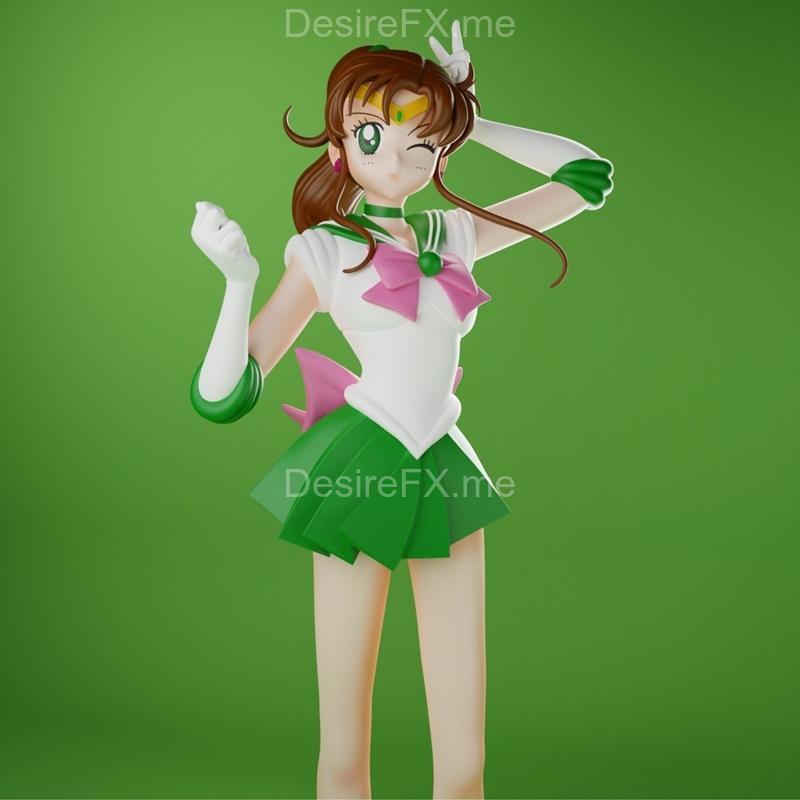 蓝喷雾 - 水手木星 - 3D打印模型|Blue Spray – Sailor Jupiter – 3D Print Model STL