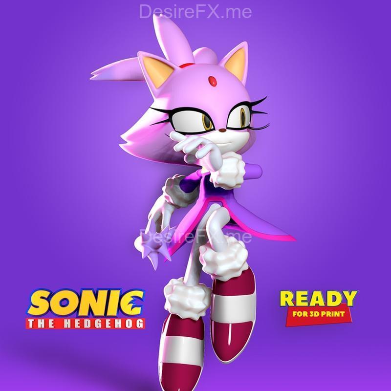 Blaze The Cat – 3D打印模型|Blaze The Cat – Sonic – 3D Print Model STL